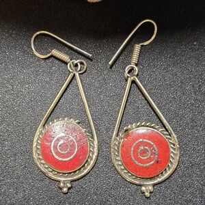 New Handmade Tibetan Silver Earrings
